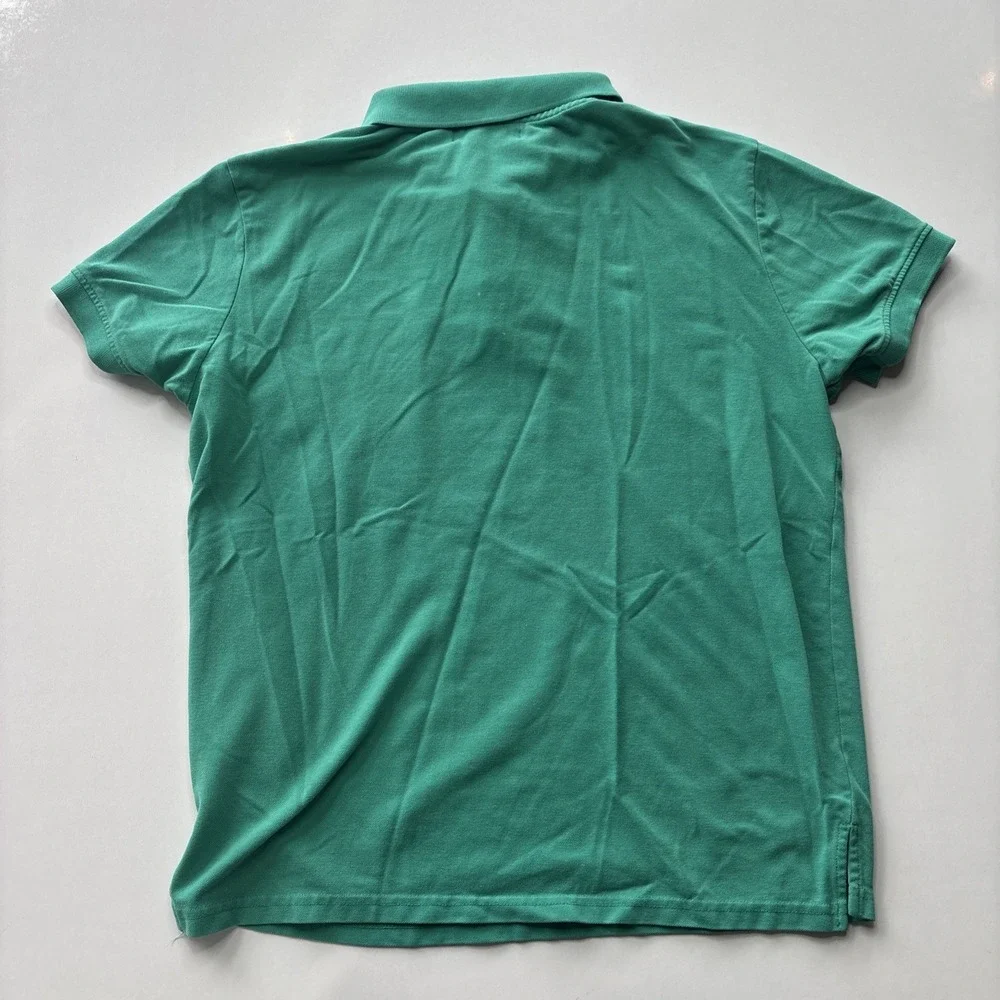 VINTAGE Polo Ralph Lauren Shirt Mens XL Teal 100% Cotton Jersey Fabric Pony *